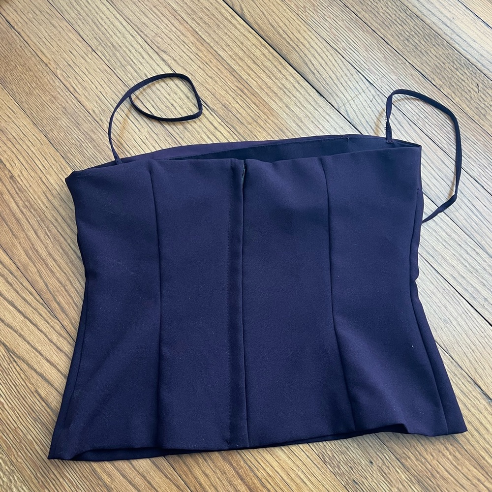 Purple Strapless Structured Top - image 3